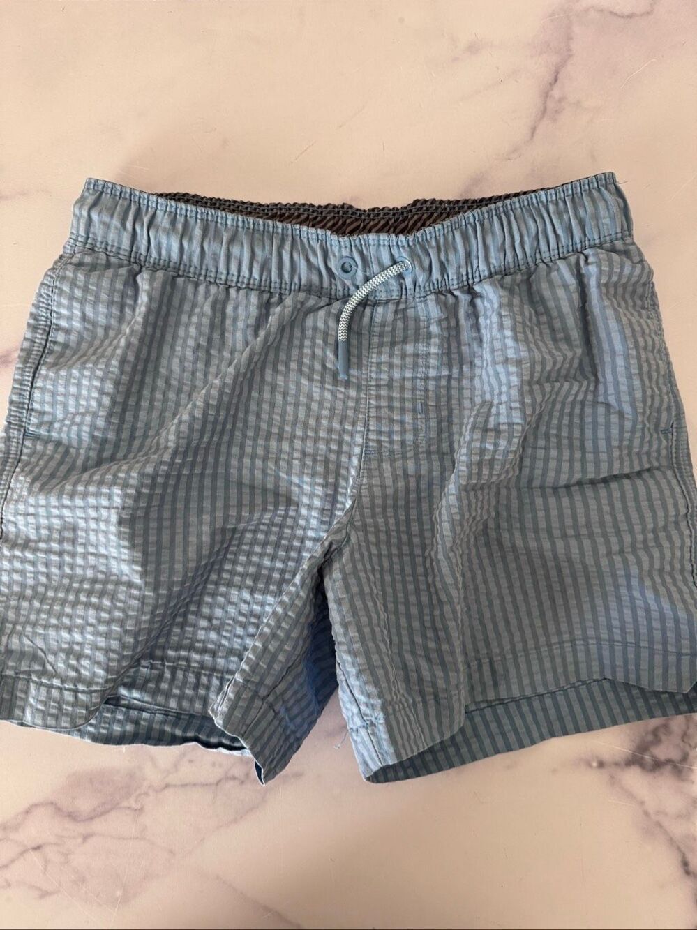 Art class boys kids 10-12 sky blue swim trunks striped swimming shorts